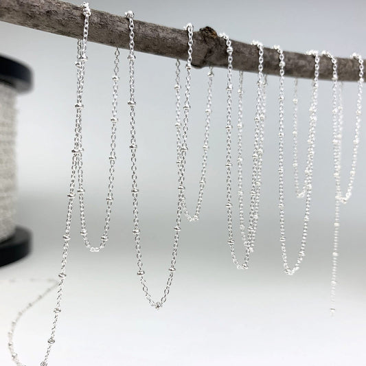 Domes | Sterling Silver Satellite Beads Chain